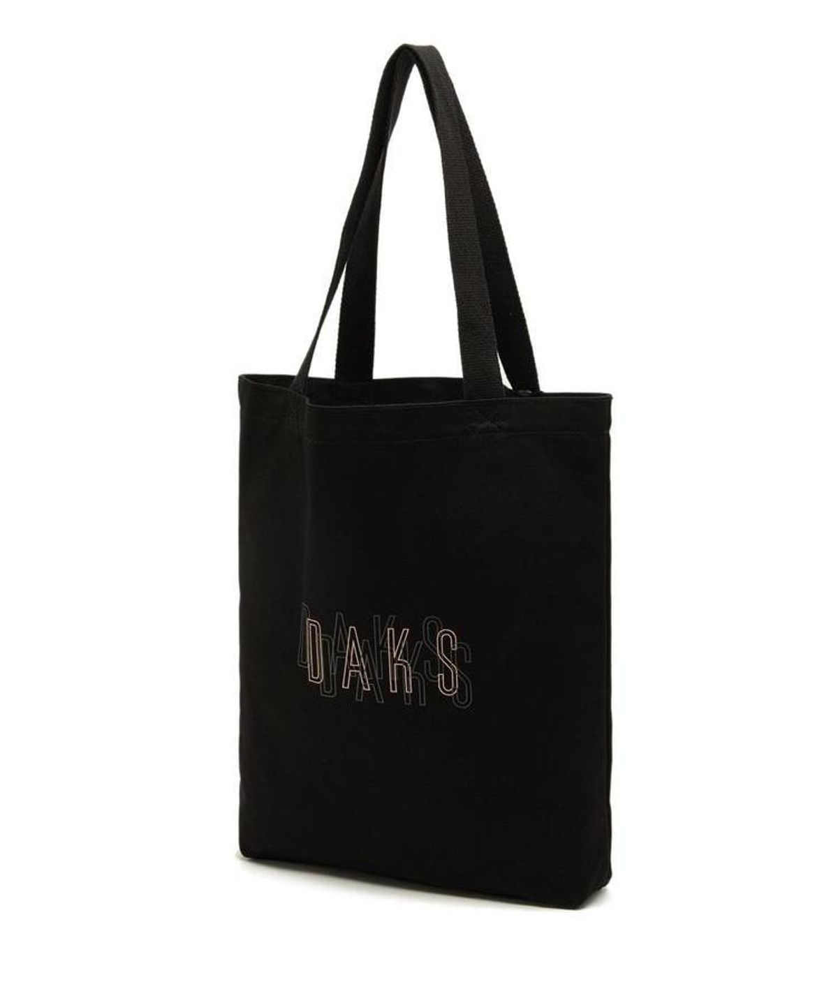 닥스 남성 액세서리(DAKS MEN'S ACCESSORIES) 블랙 로고 프린팅 면 토트백 DBBA6F338BK