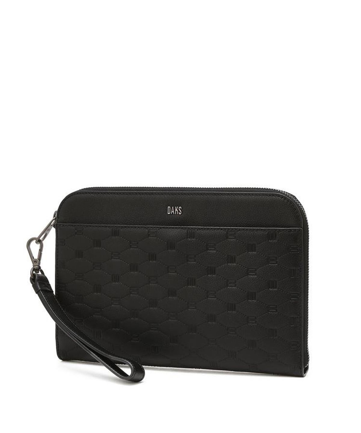 닥스 남성 액세서리(DAKS MEN'S ACCESSORIES) 블랙 로로패턴 소가죽 클러치백 DBBA6F006BK