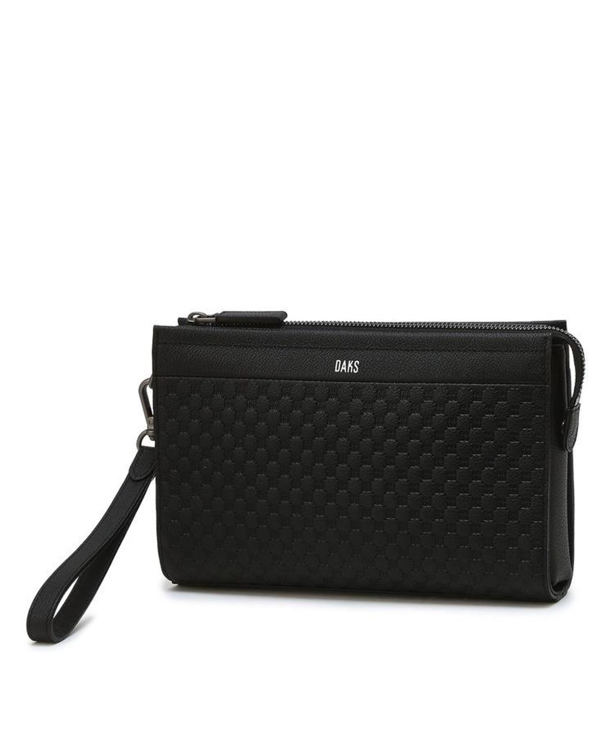 닥스 남성 액세서리(DAKS MEN'S ACCESSORIES) 블랙 DD 패턴 경판 소가죽 DBBA6F019BK