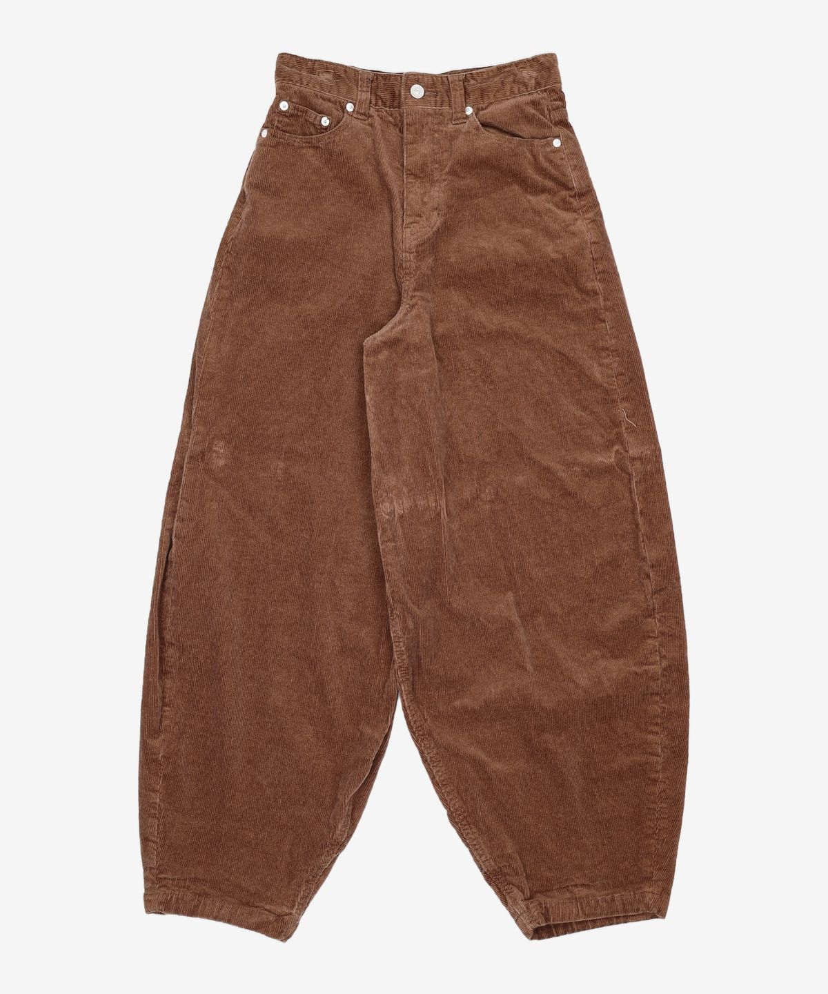 기철(KICHUL) CORD DUROY BALLOON PANTS (BROWN) XS