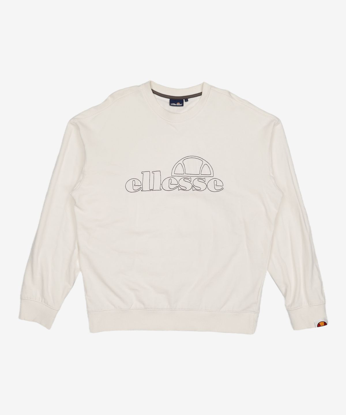 엘레쎄(ELLESSE) 루즈핏 스티치 로고 맨투맨 (오프화이트) 100