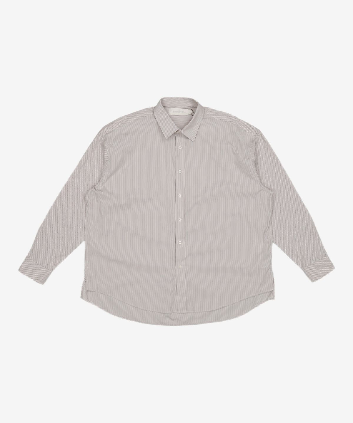 세컨모놀로그(SECONDMONO) (TIE SET)Side Slit Oversized Cotton Shirt [8 color]_SESH008 L