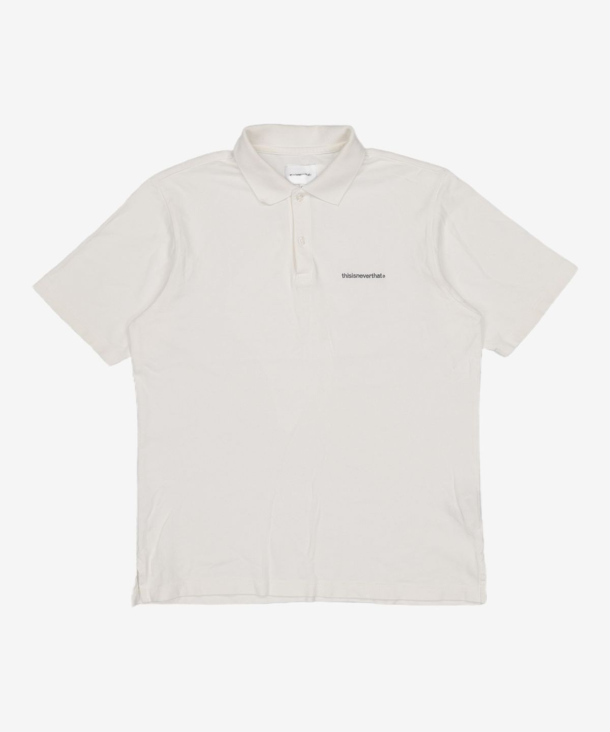 디스이즈네버댓(THISISNEVERTHAT) (SS24) T-Logo S/S Jersey Polo - White S