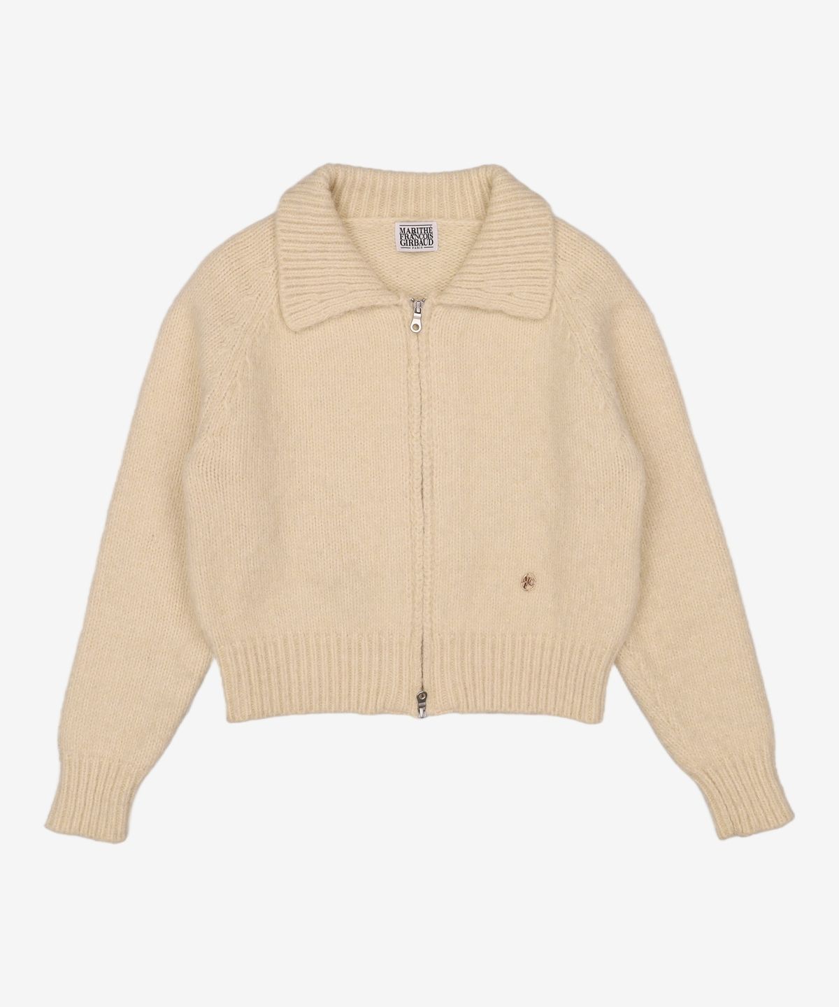 마리떼 프랑소와 저버(MARITHÉ + FRANҪOIS GIRBAUD) W HAIRY ZIPUP CARDIGAN cream OS