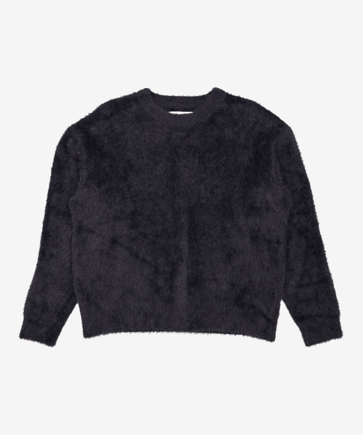노매뉴얼(NOMANUAL) CROPPED HAIRY KNIT - BLACK M