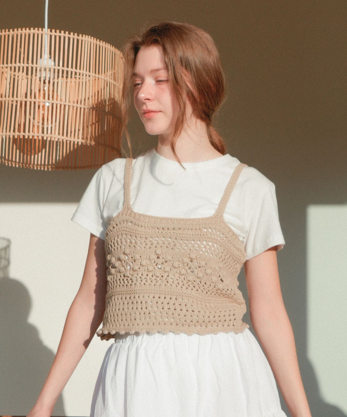 블레티(VLETI) Bustier Knit (Beige)