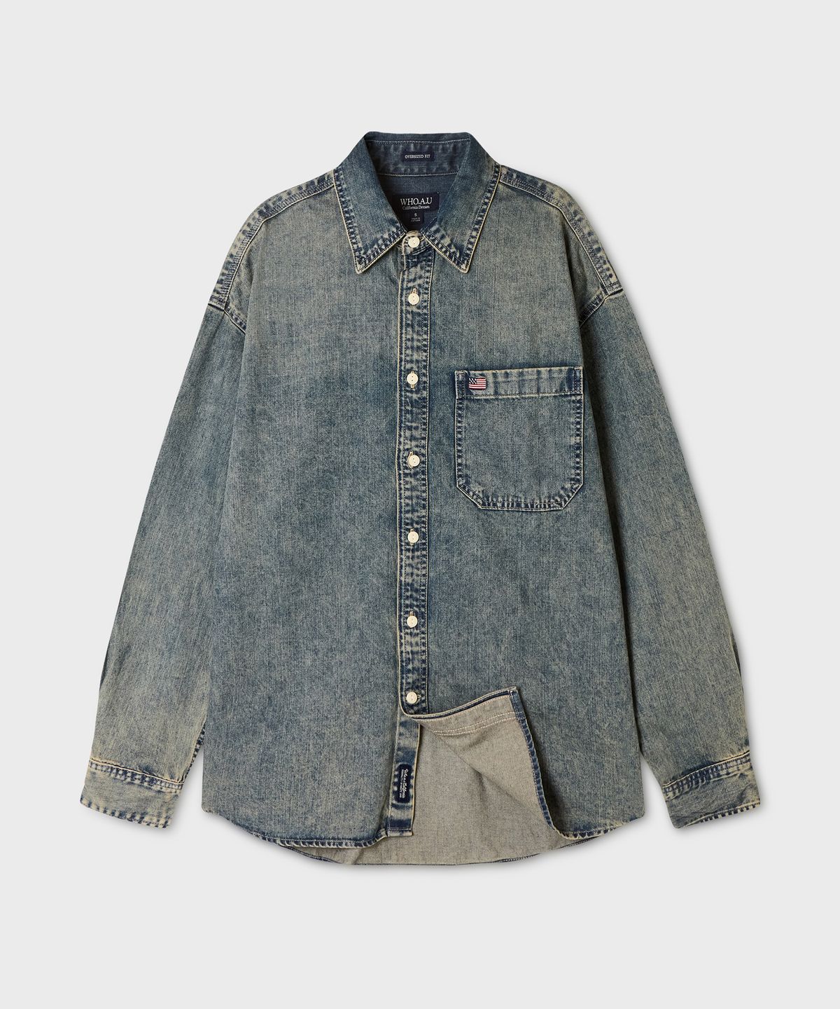 후아유(WHO.A.U) USA Overfit Denim Shirts(U) / WHYJG4931U