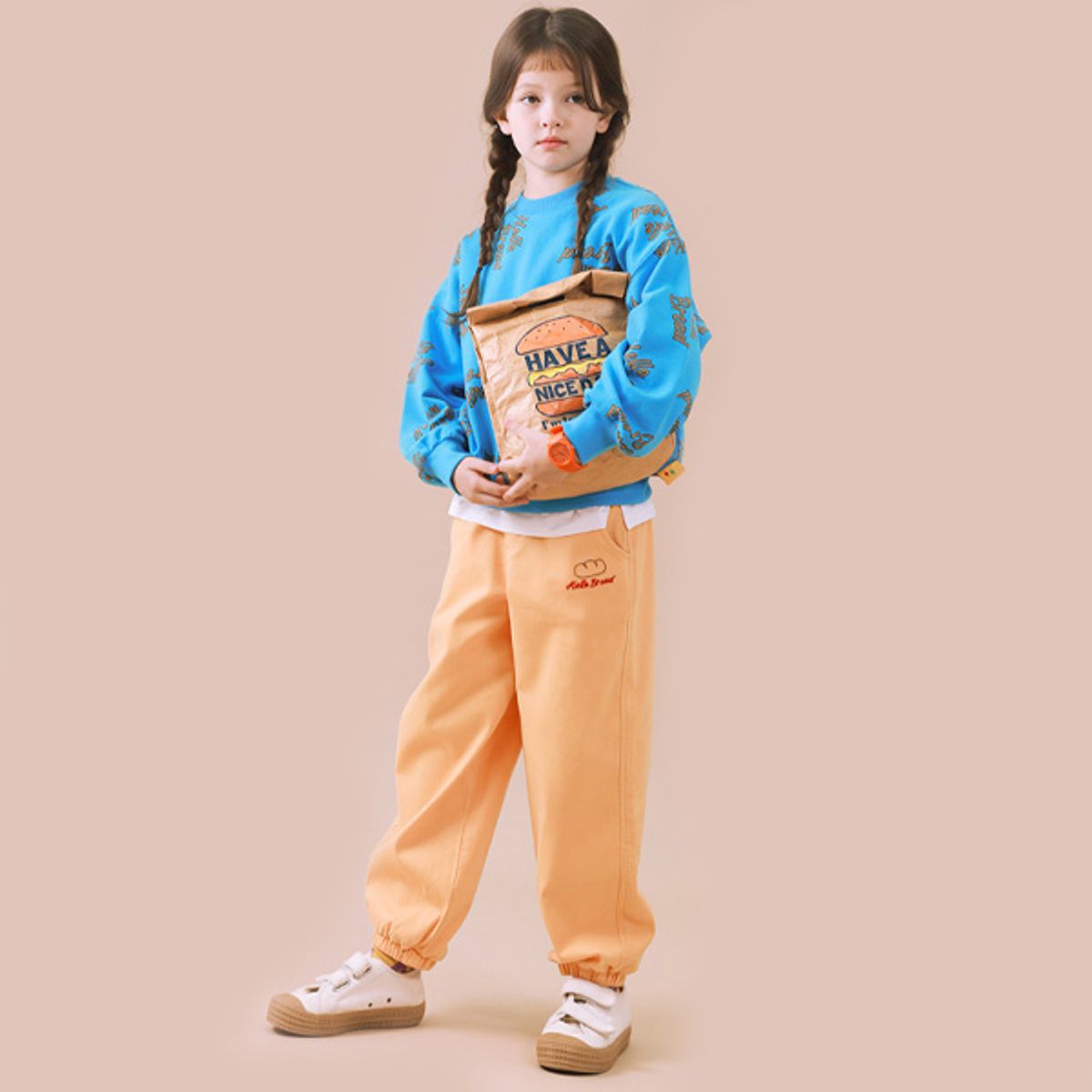 아이러브제이(I LOVE J) M.헬로 브레드 면 배기팬츠 JVFPT44
