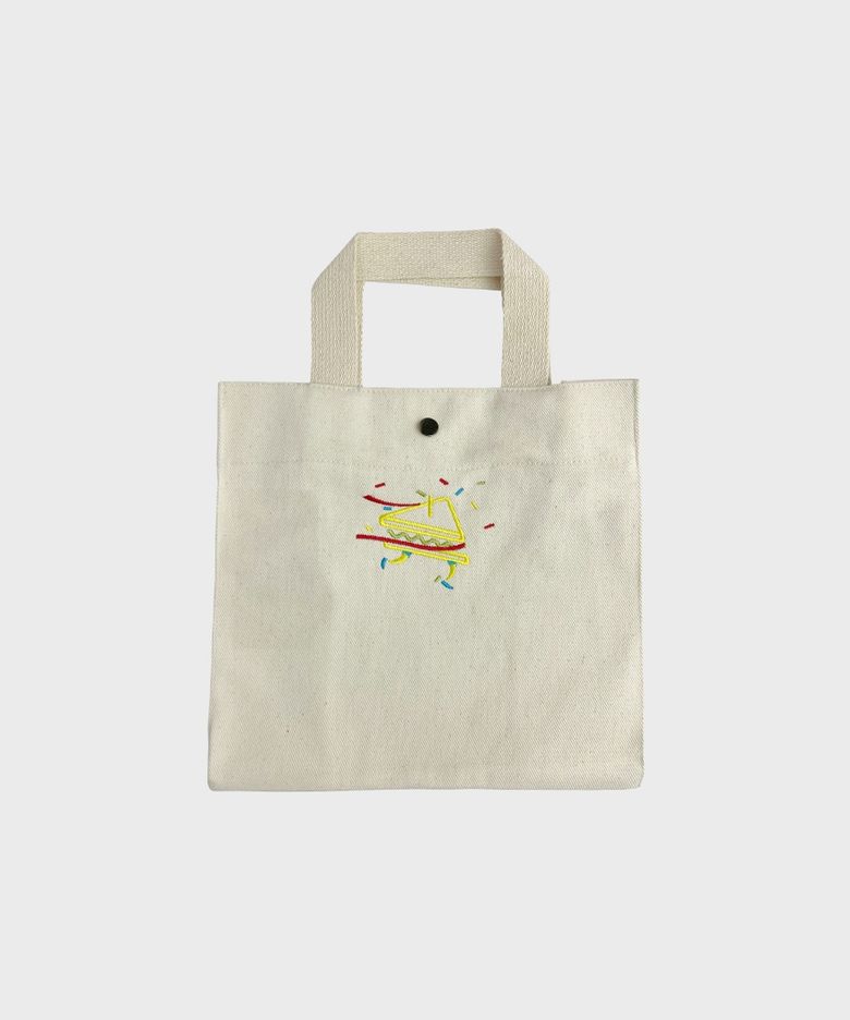 자수 캔버스 토트백 (샌드위치 아이보리)
