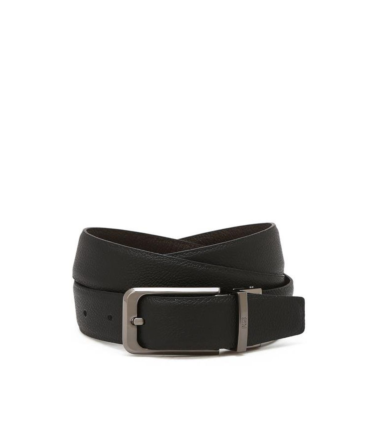 닥스 남성 액세서리(DAKS MEN'S ACCESSORIES) 블랙 음각로고 소가죽 벨트 DBBE6F401BK