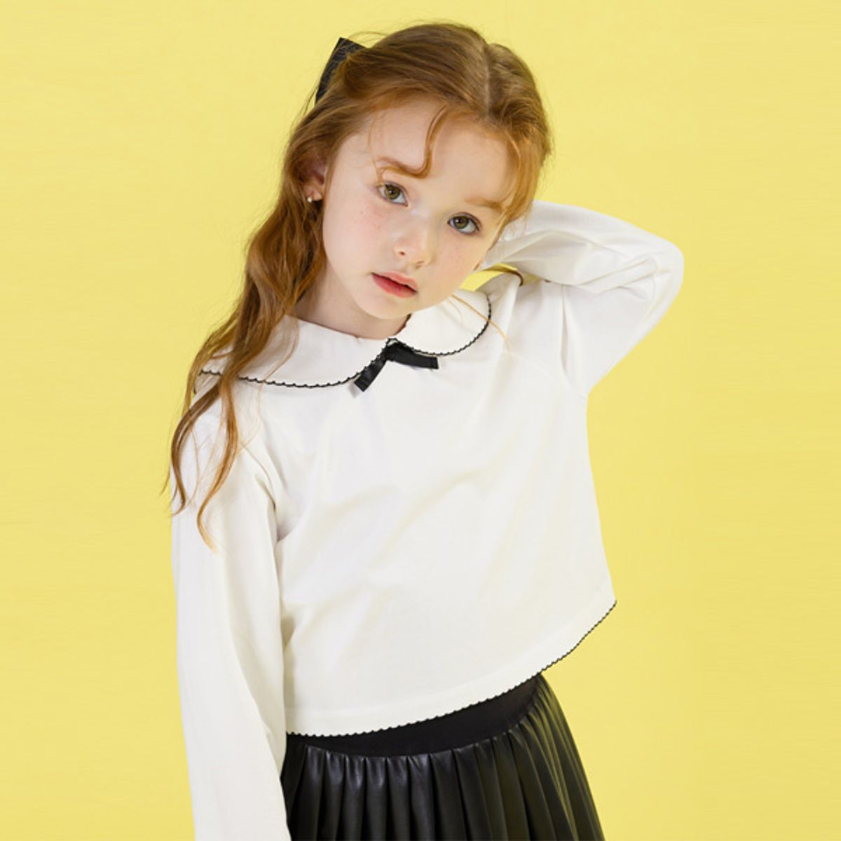 아이러브제이(I LOVE J) 아터 레이스 크롭 티 JWFTO08