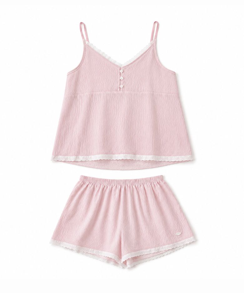 SWEET DREAM LACE PAJAMA SET_PINK