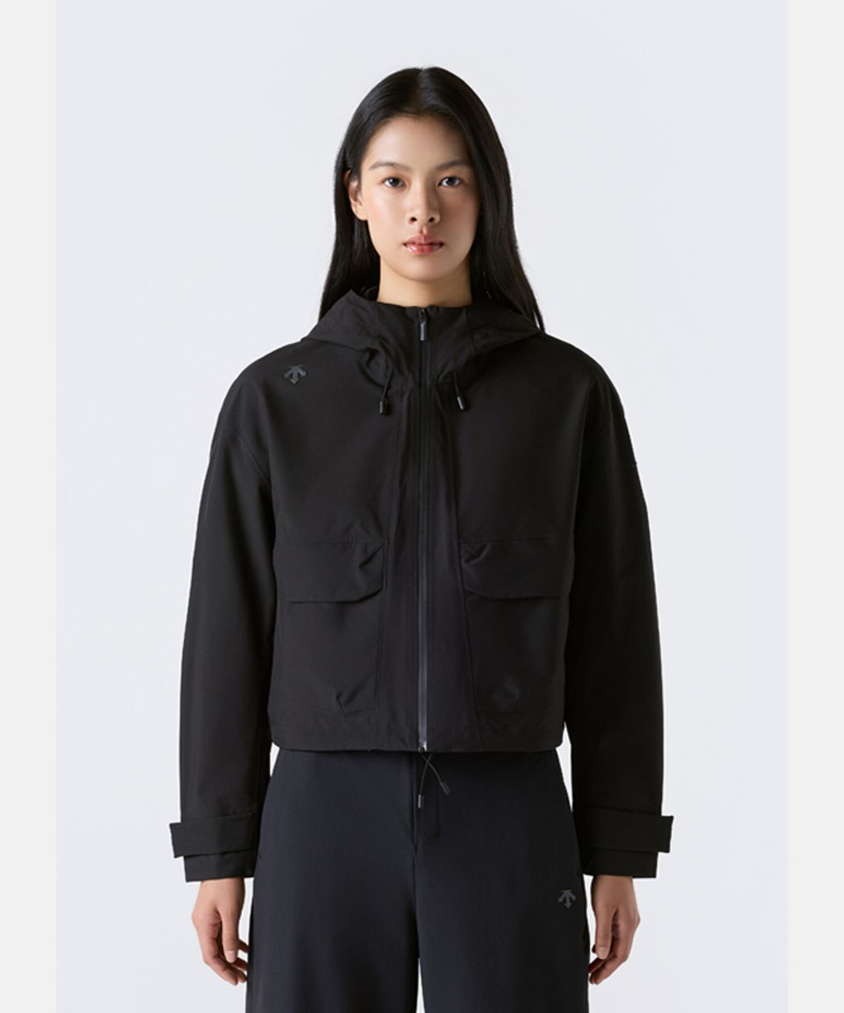 데상트(DESCENTE) 여성 레인블락 3LAYER 아웃포켓 자켓 블랙 SR322DJK82