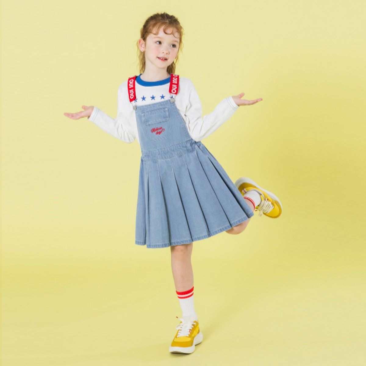 아이러브제이(I LOVE J) 쥬멜 데님 멜빵 원피스 JXSOP12