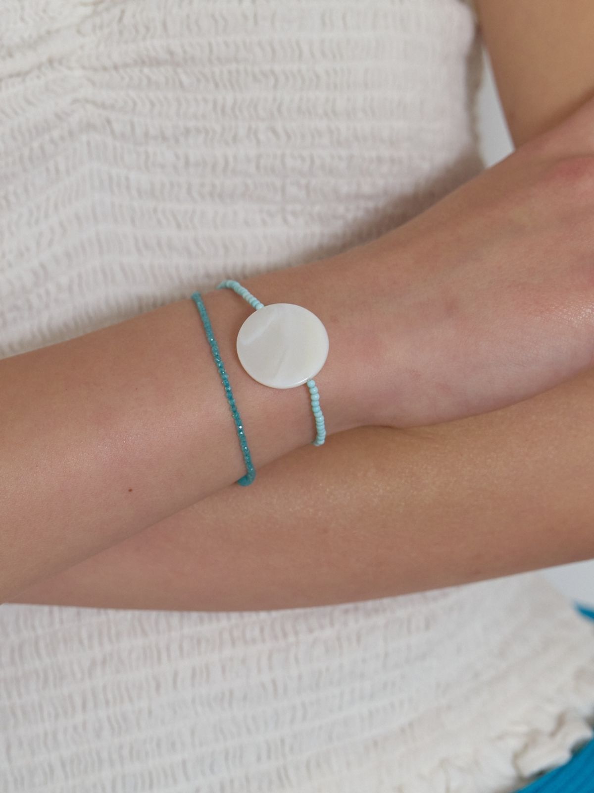 러브미몬스터(LOVE ME MONSTER) Moon Pearl Howlite Bracelet (L262MBC020)
