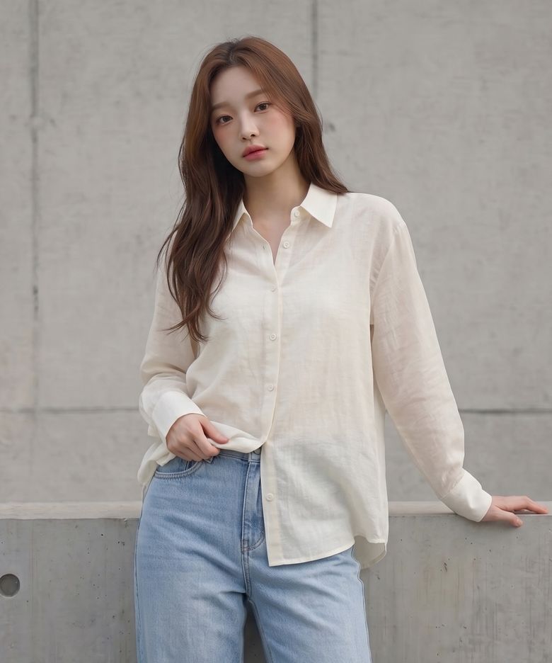 여성 솔리드 시어 셔츠_003(10580-120-604-09)
