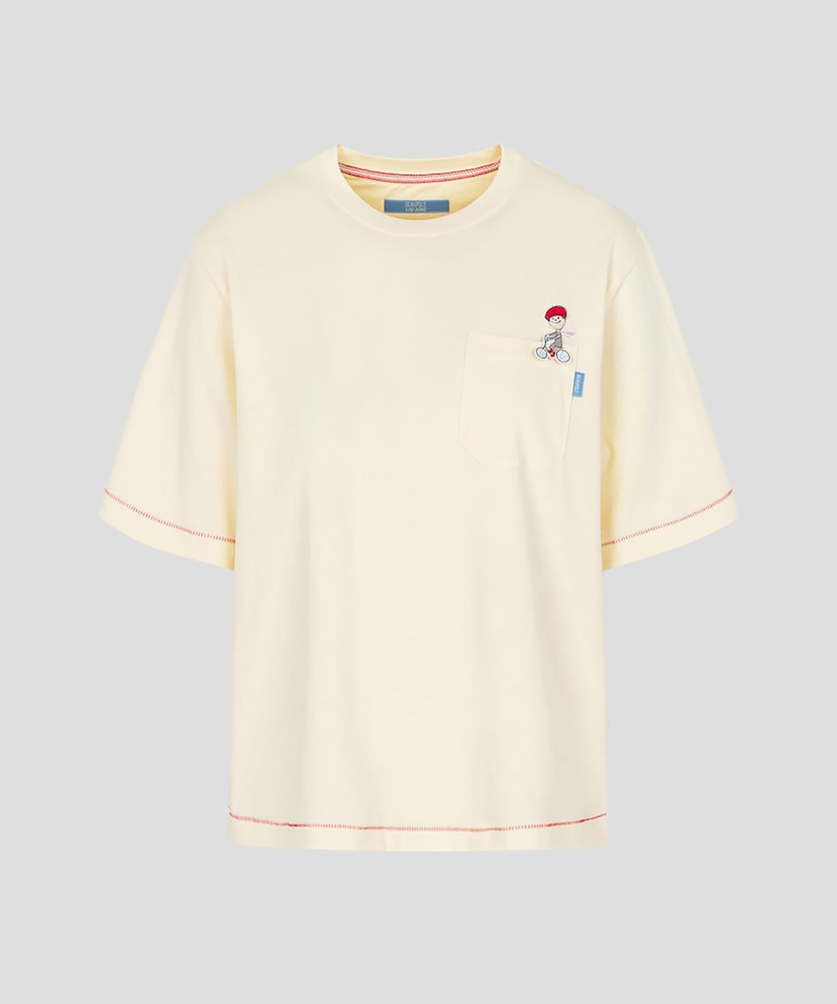 빈폴 레이디스(BEANPOLE LADIES) [정희기] 포켓 반소매 티셔츠  옐로우 (BF6742K02E)