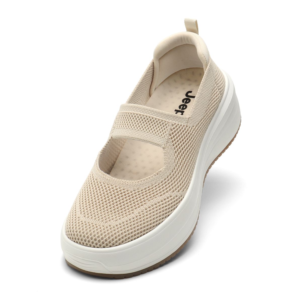 지프 슈즈(JEEP SHOES) 플랫폼 메리제인 슬립온 [베이지]