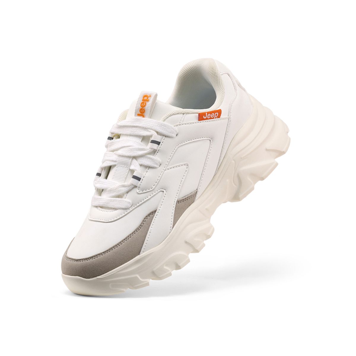 지프 슈즈(JEEP SHOES) 블로킹 여성 키높이운동화 [화이트]