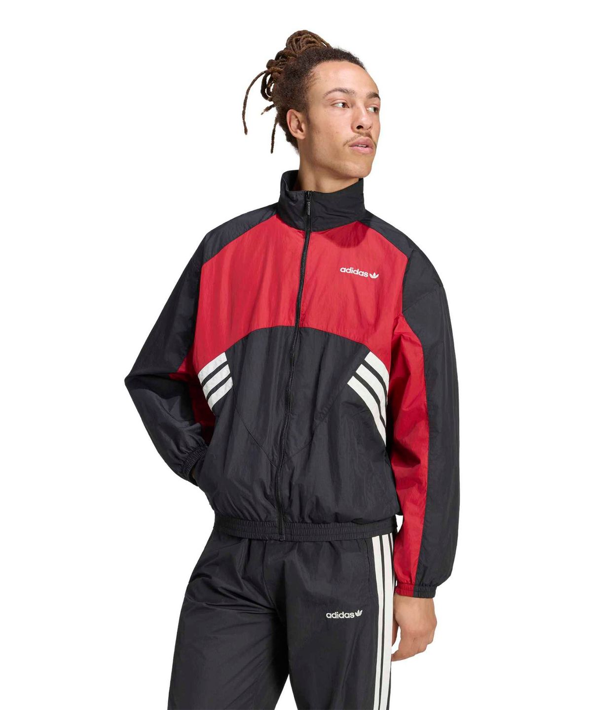 아디다스(ADIDAS) 뮌헨 93 트랙탑 - 블랙:팀빅토리레드 / KR7282