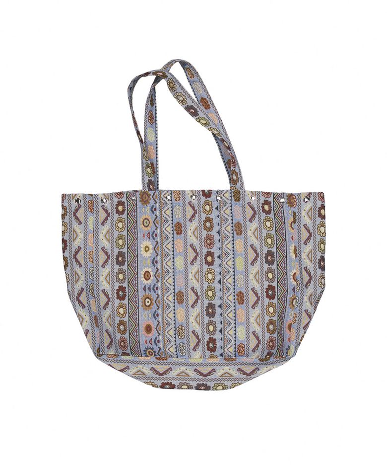 Jacquard Eyelet Big Bag (Sky Blue)
