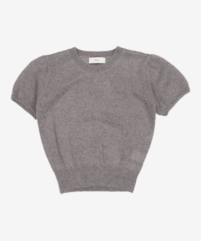 PETIT HALF SLEEVE KNIT TOP MELANGE GREY_UDSW4C201G2 L