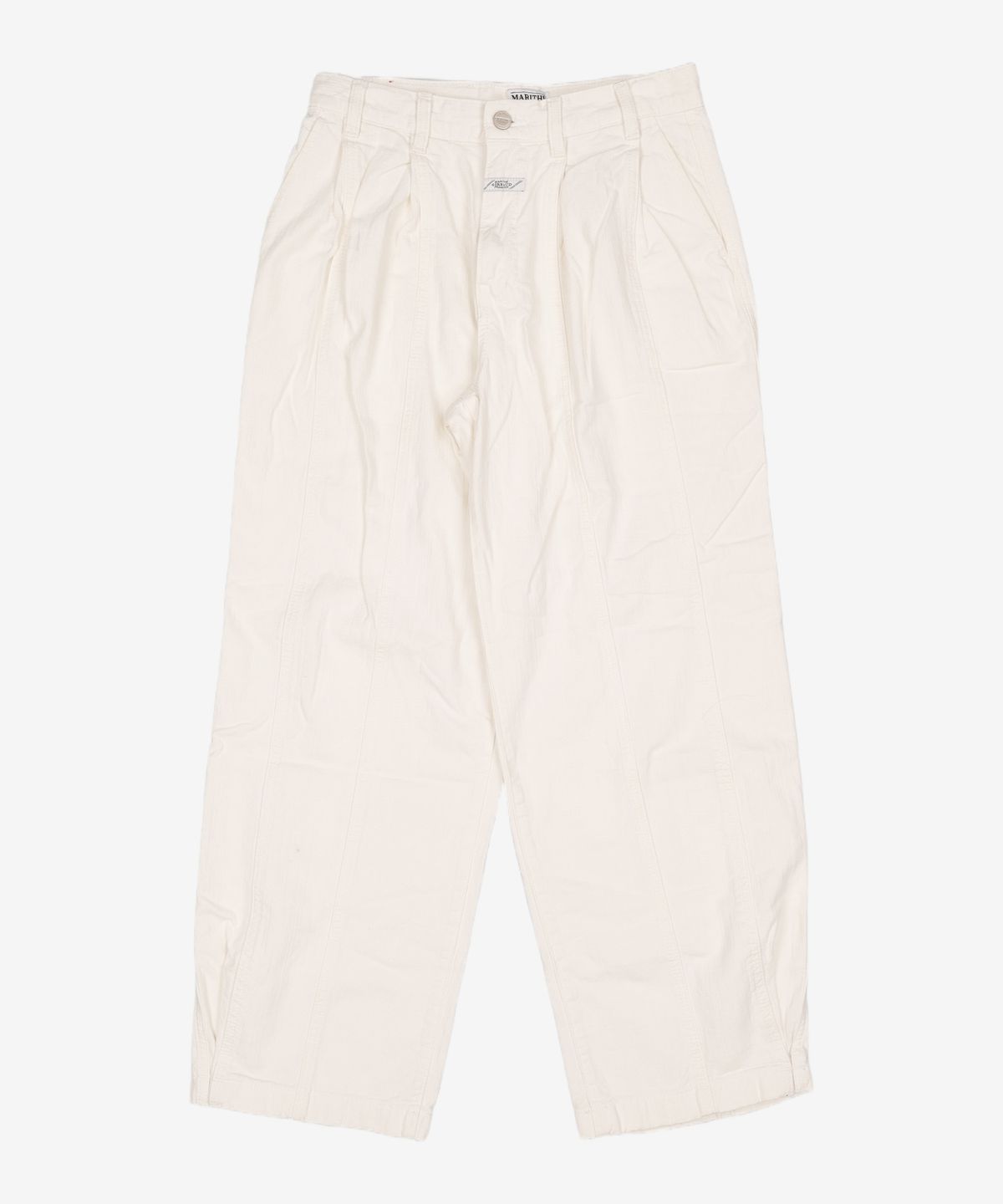 마리떼 프랑소와 저버(MARITHÉ + FRANҪOIS GIRBAUD) W TUCK WIDE DENIM PANTS ivory 27