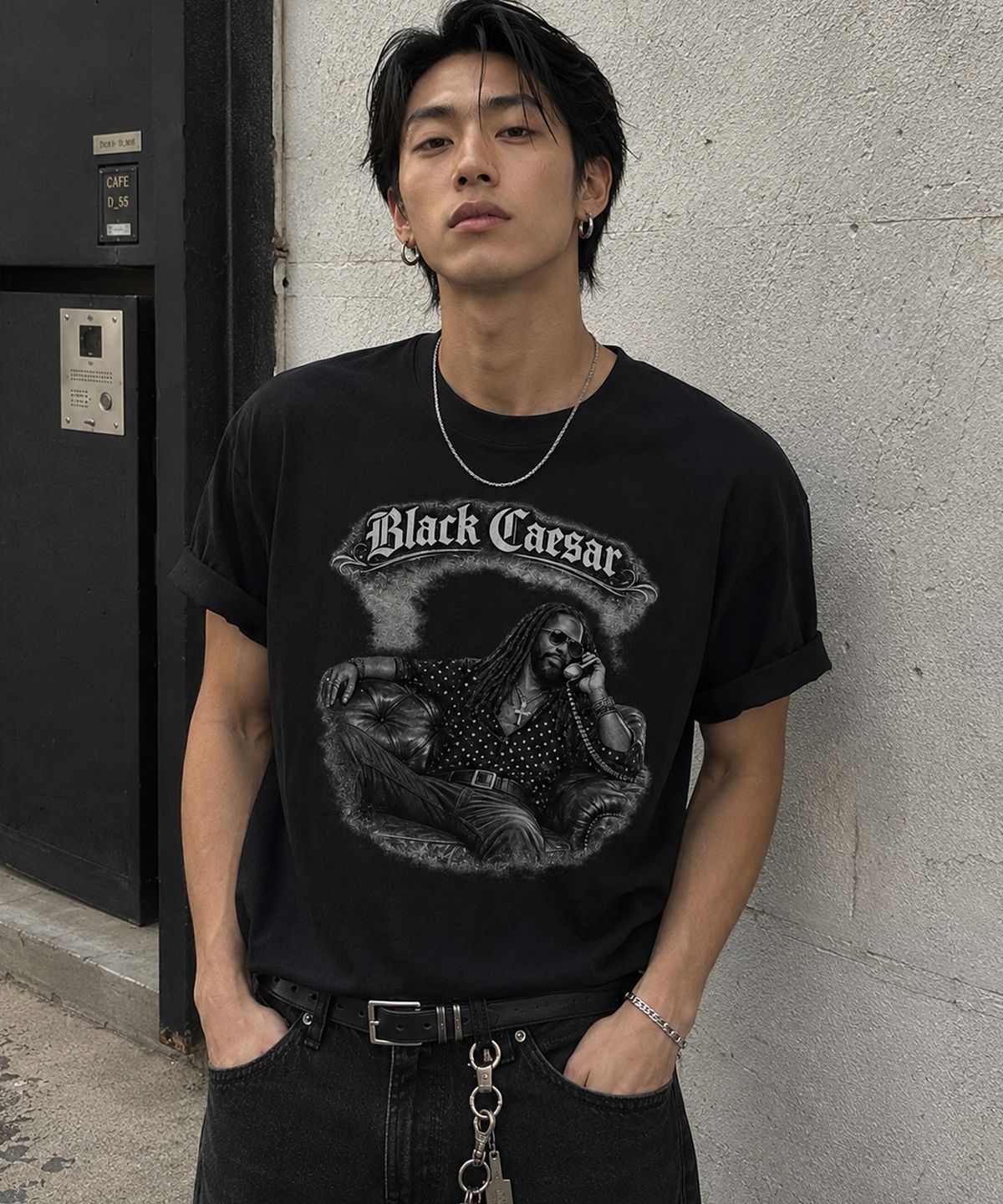 그레이버 오디너리(GRAVER ORDINARY) [ODNR UNISEX]Black Ceasar 반팔 티셔츠_2color