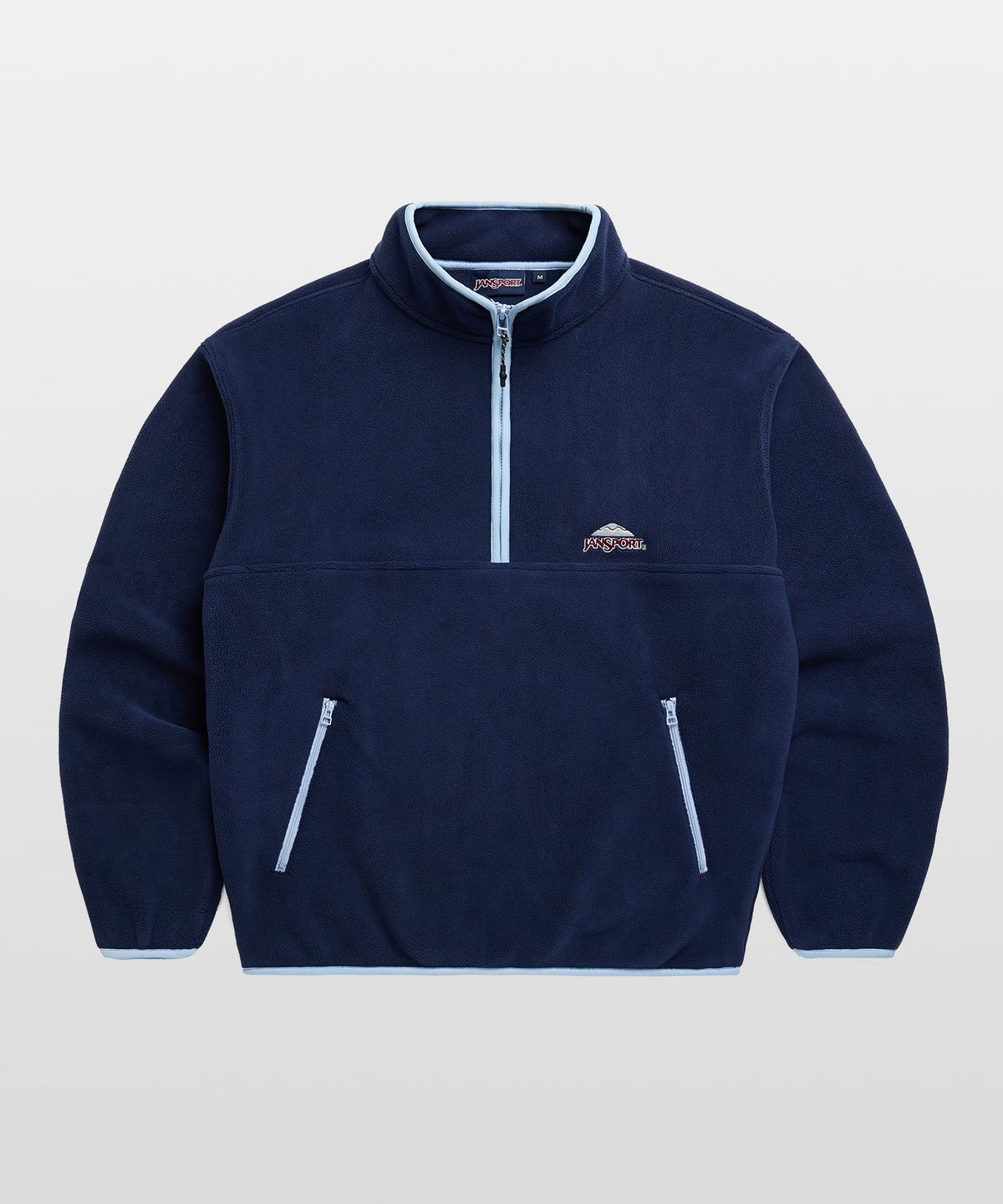 잔스포츠(JANSPORT) 로고 플리스 풀오버 NAVY