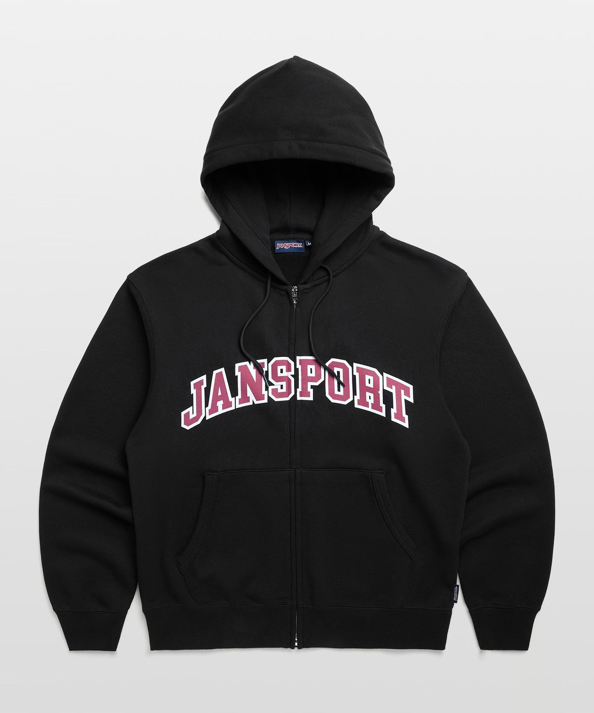 잔스포츠(JANSPORT) 아치로고 후드집업 BLACK