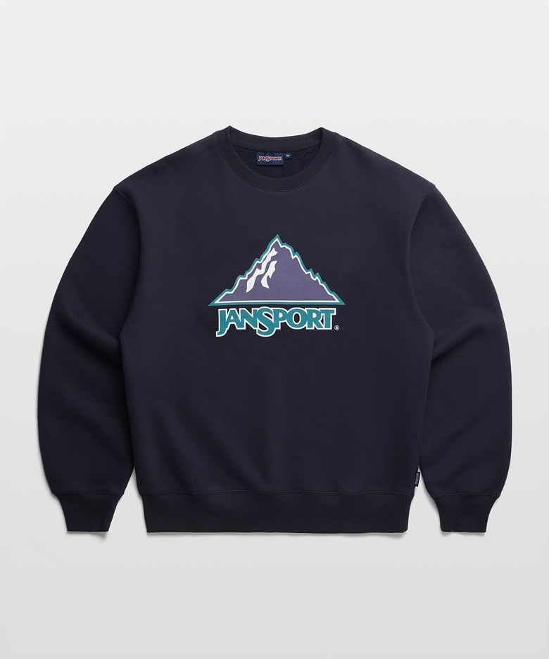 리니어 로고 스웨트 셔츠 NAVY