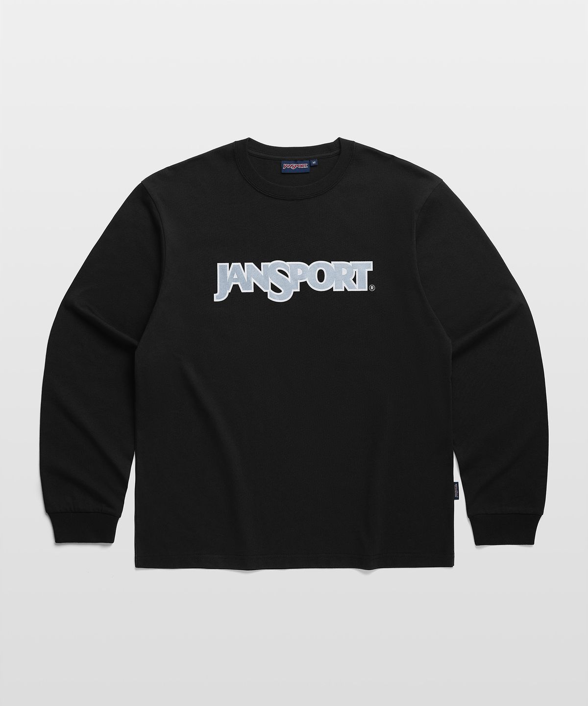 잔스포츠(JANSPORT) 베이직 로고 롱 슬리브 BLACK