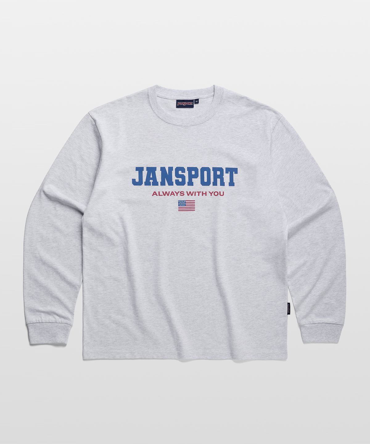 잔스포츠(JANSPORT) 그래픽 로고 롱슬리브 Melange