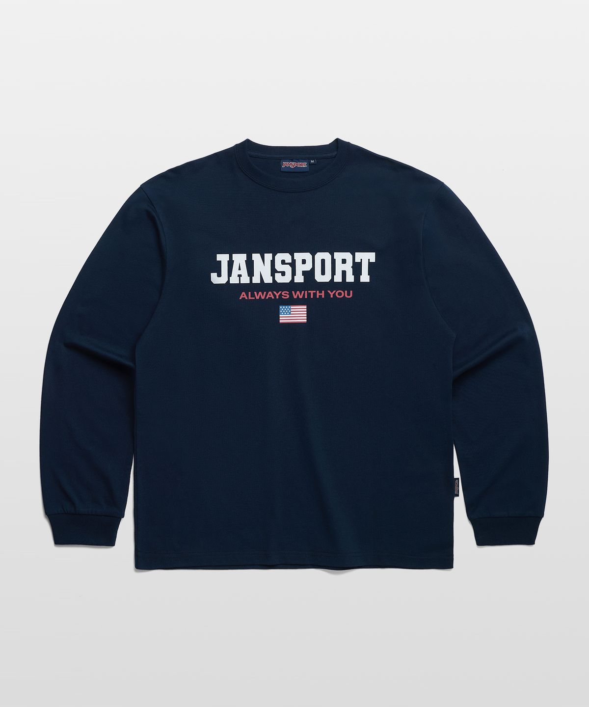 잔스포츠(JANSPORT) 그래픽 로고 롱슬리브 NAVY