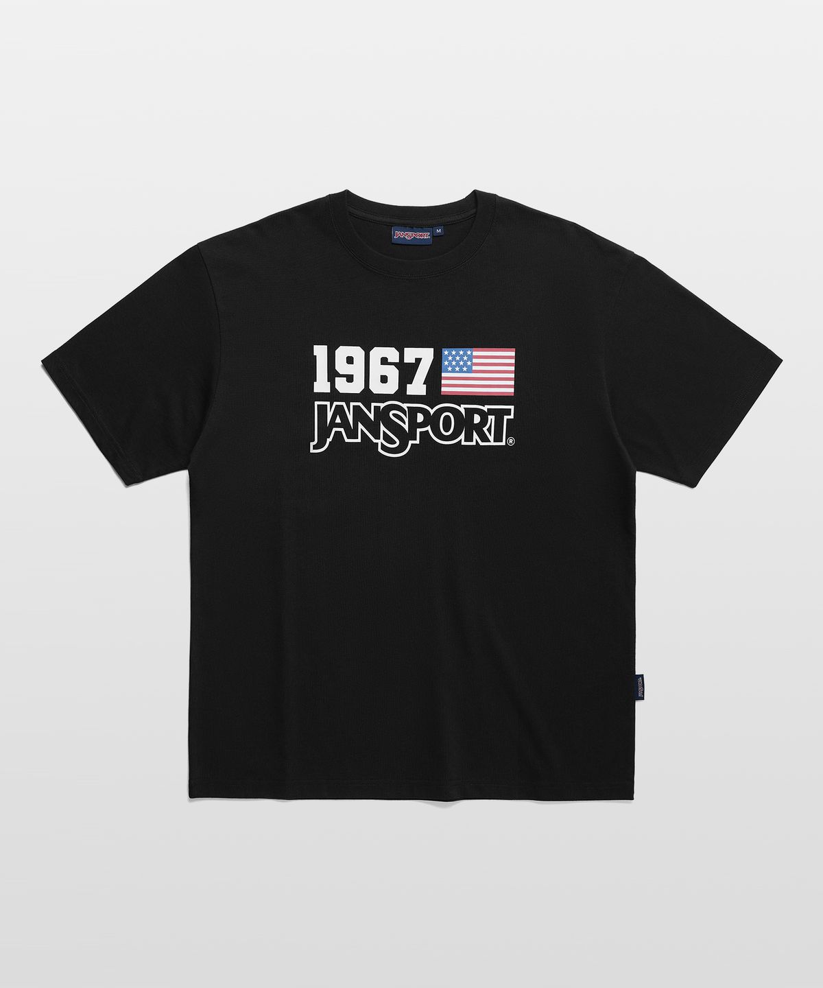 잔스포츠(JANSPORT) 그래픽 로고 티셔츠 BLACK