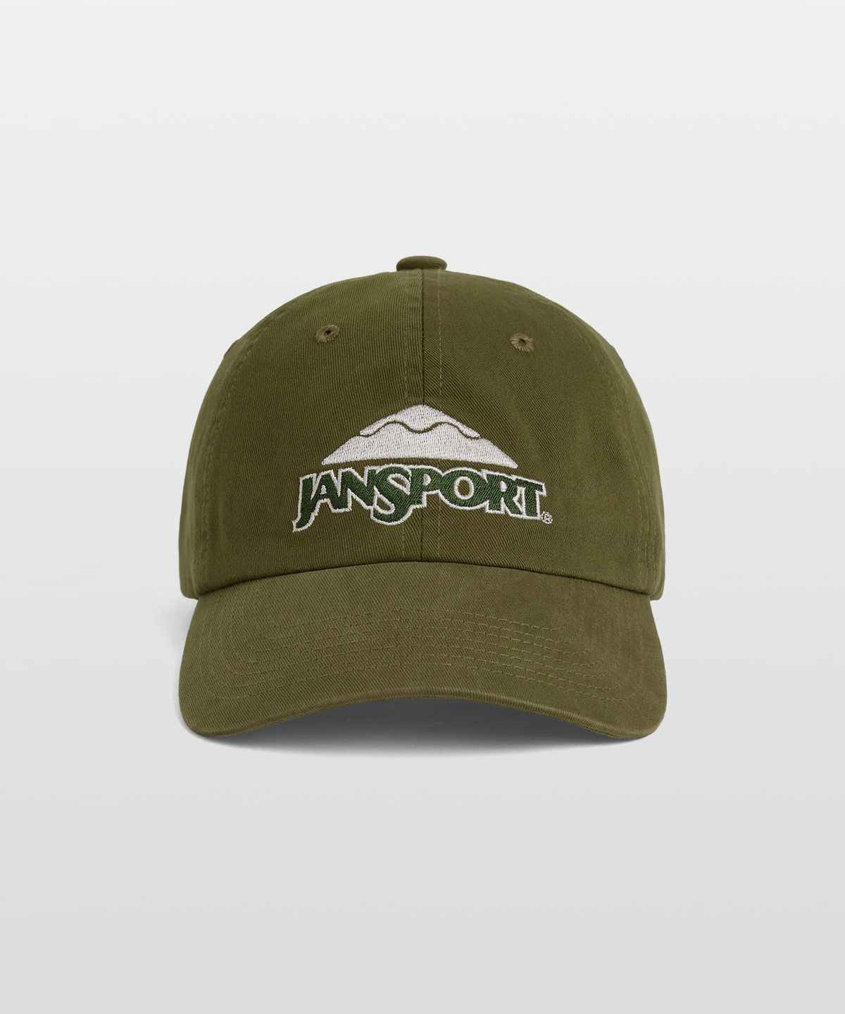 잔스포츠(JANSPORT) 리니어 로고 캡 OLIVE