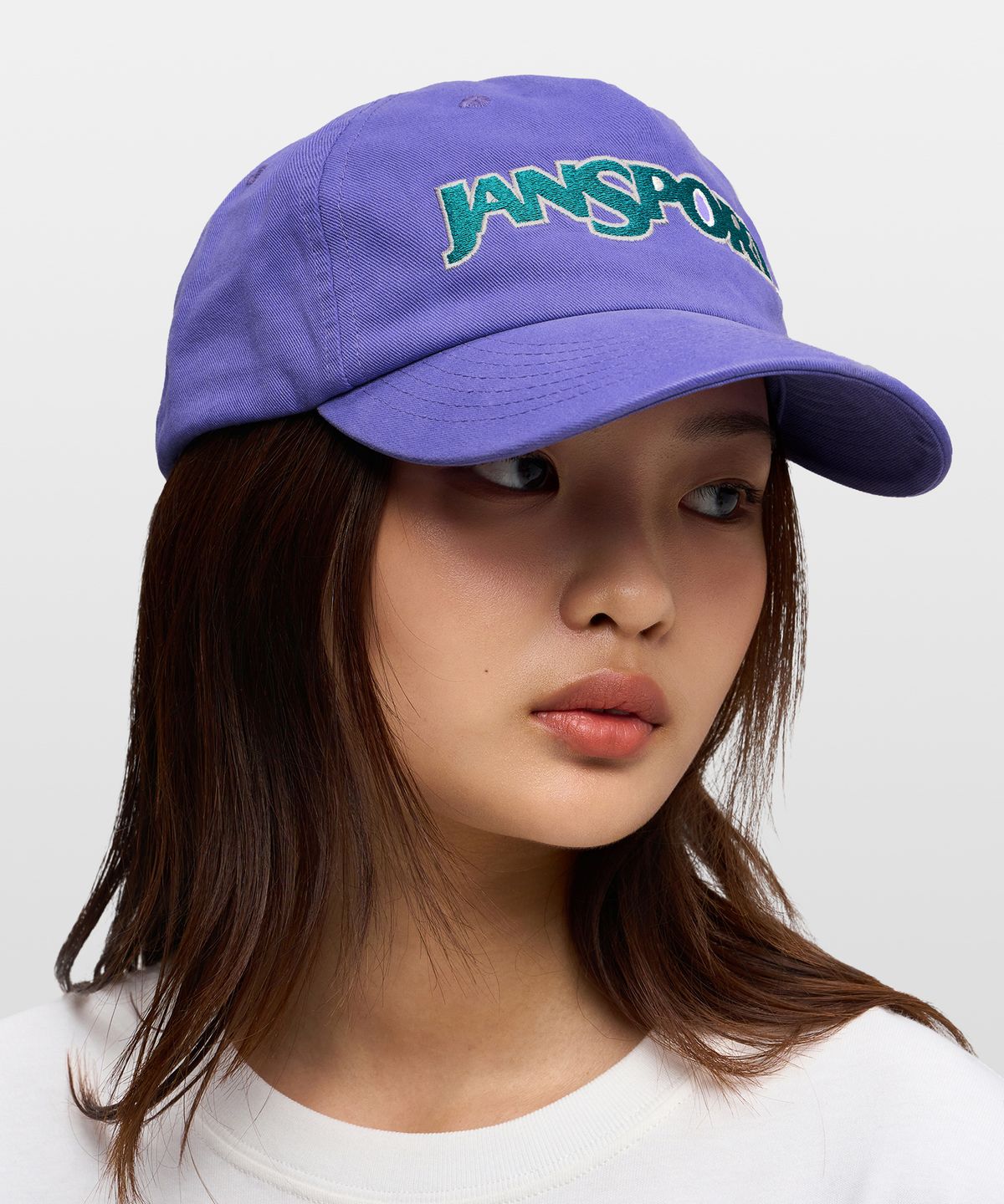 잔스포츠(JANSPORT) 베이직 로고 캡 PURPLE