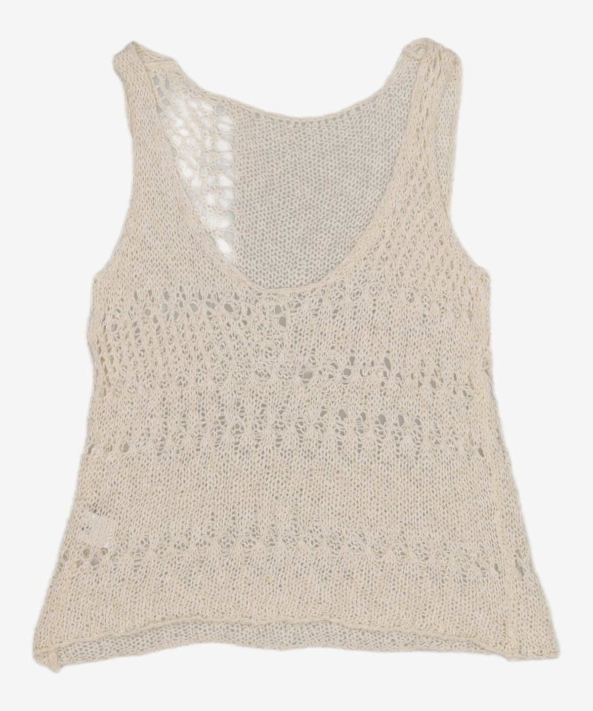 다이애그널(DIAGONAL) NETTING LONG SLEEVELESS (white) XS