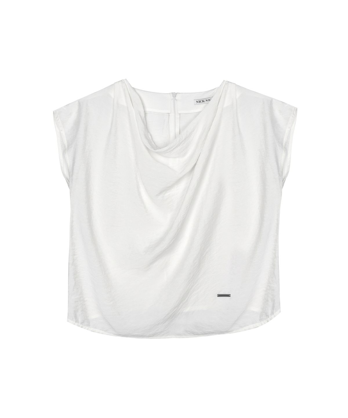 닉앤니콜(NICK&NICOLE) DRAPE NECK BLOUSE_WHITE