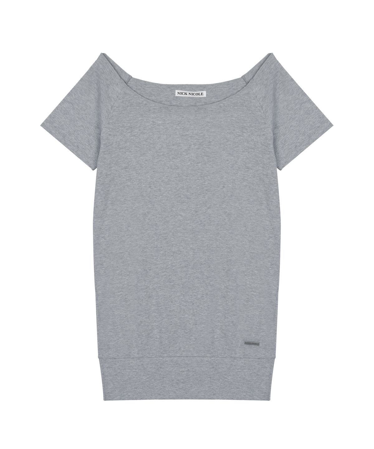 닉앤니콜(NICK&NICOLE) RAGLAN BOAT NECK KNIT_GRAY