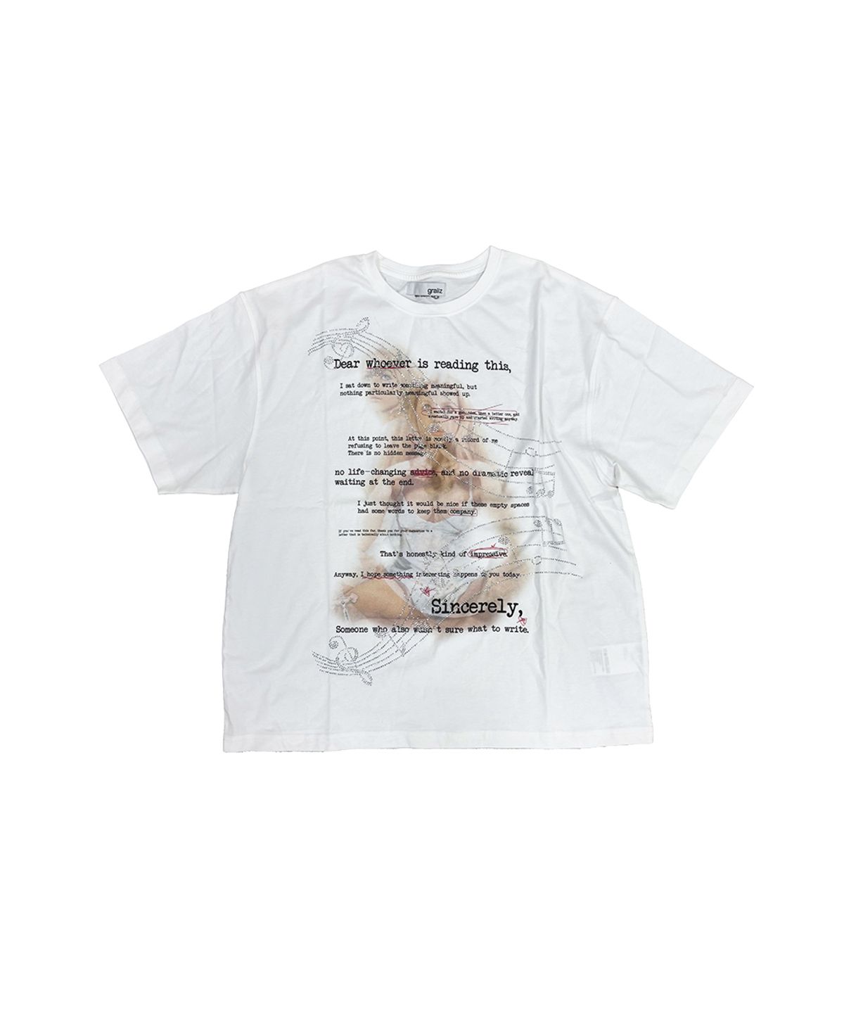 그레일즈(GRAILZ) MUSIC OVER GRAPHIC T-SHIRT [WHITE]