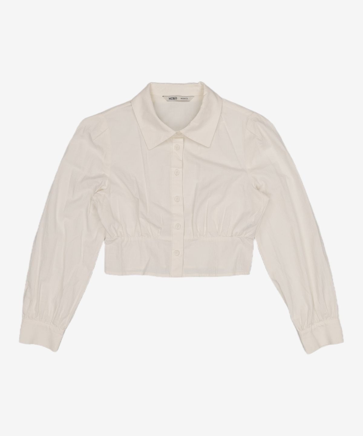 미쏘(MIXXO) 셔츠형 크롭 블라우스 MIWBLD323G S