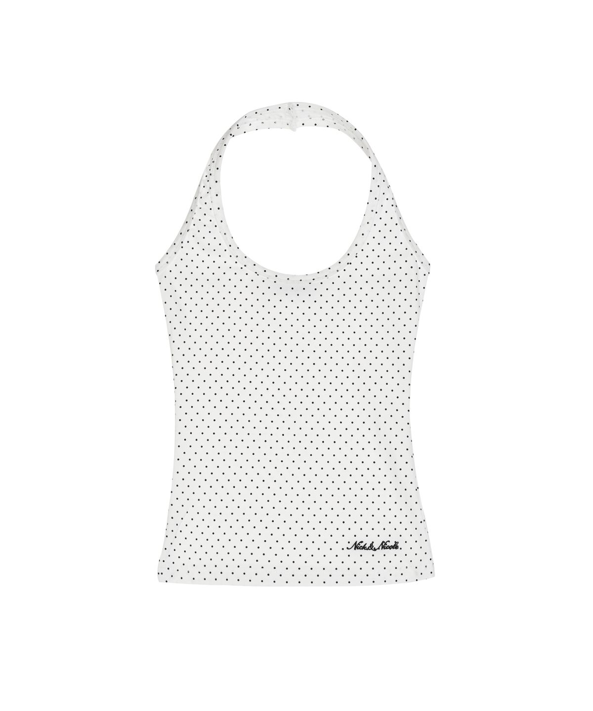 닉앤니콜(NICK&NICOLE) DOT HALTER NECK SLEEVELESS TOP_IVORY
