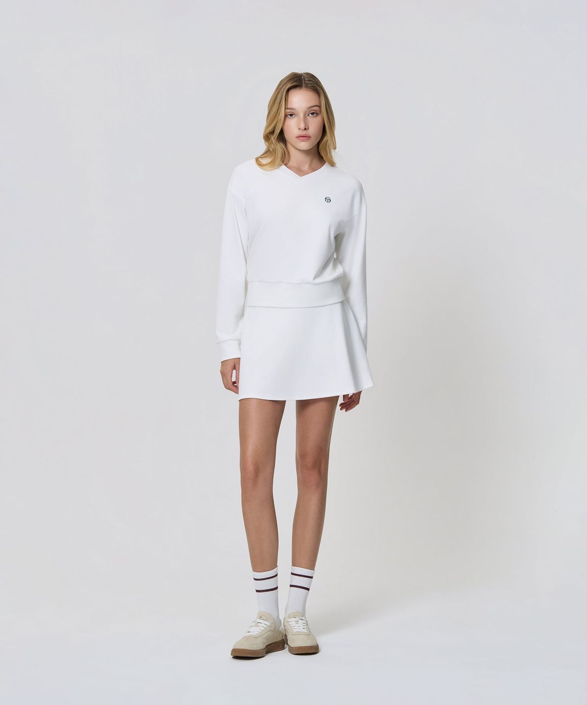 세르지오 타키니(SERGIO TACCHINI) W 액티브 플레어 스커트 (White)
