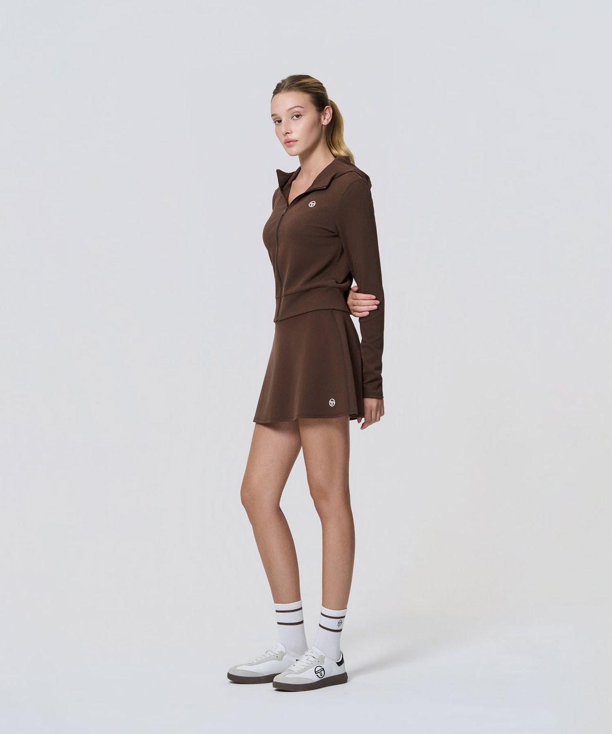 세르지오 타키니(SERGIO TACCHINI) W 액티브 플레어 스커트 (D.Brown)