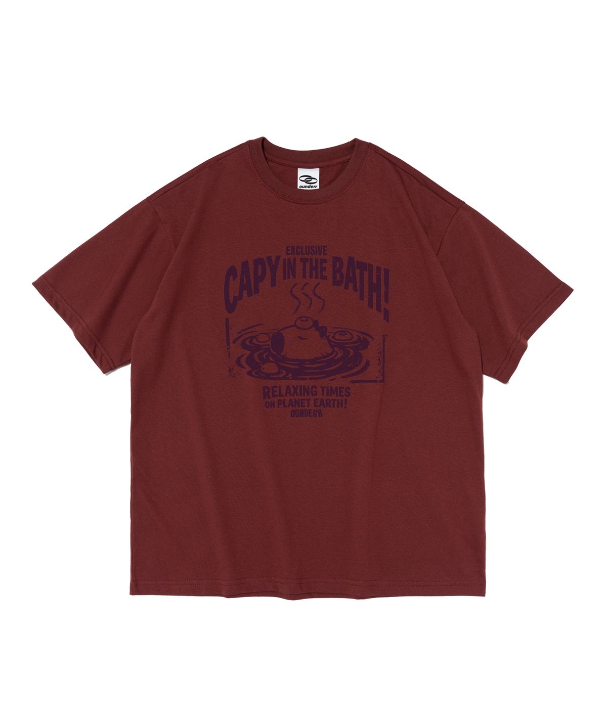 오언더알(OUNDERR) CAPY IN THE BATH 반팔티셔츠 (와인)