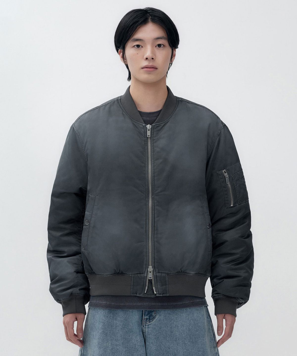 무신사 스탠다드(MUSINSA STANDARD) 피그먼트 MA-1 보머 재킷 [네이비]