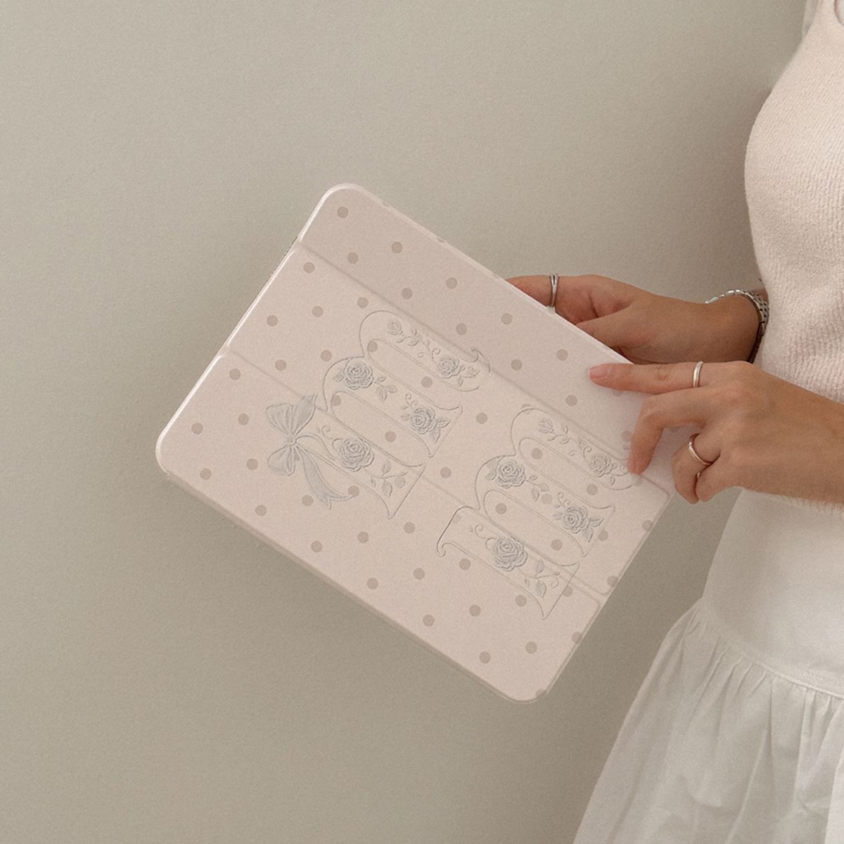 메이드모먼(MADEMOMENT) [mm] rosy lace 디자인 [아이패드 케이스]