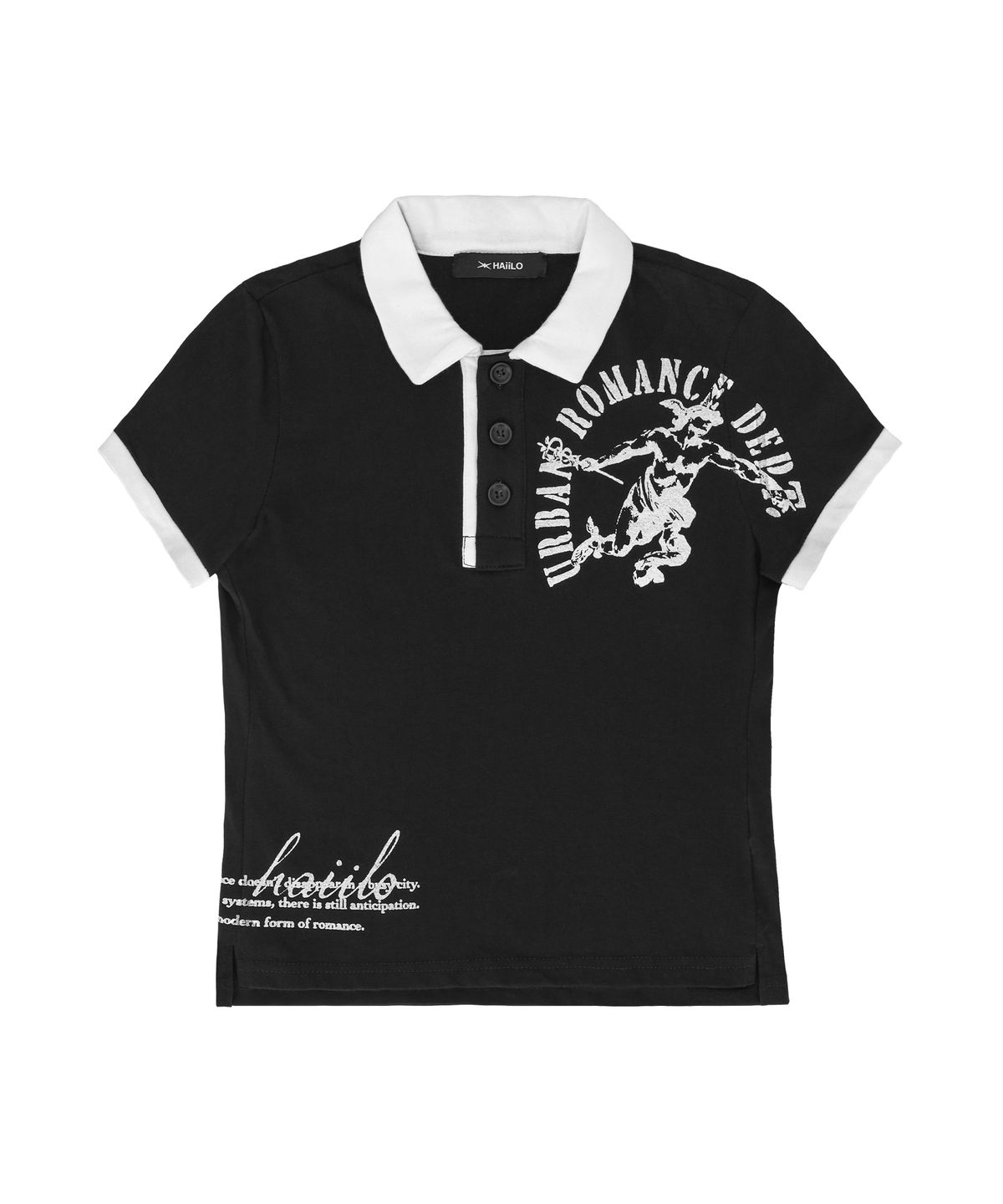 헤일로(HAIILO) Tilter Callar Tee (Flirt-black)