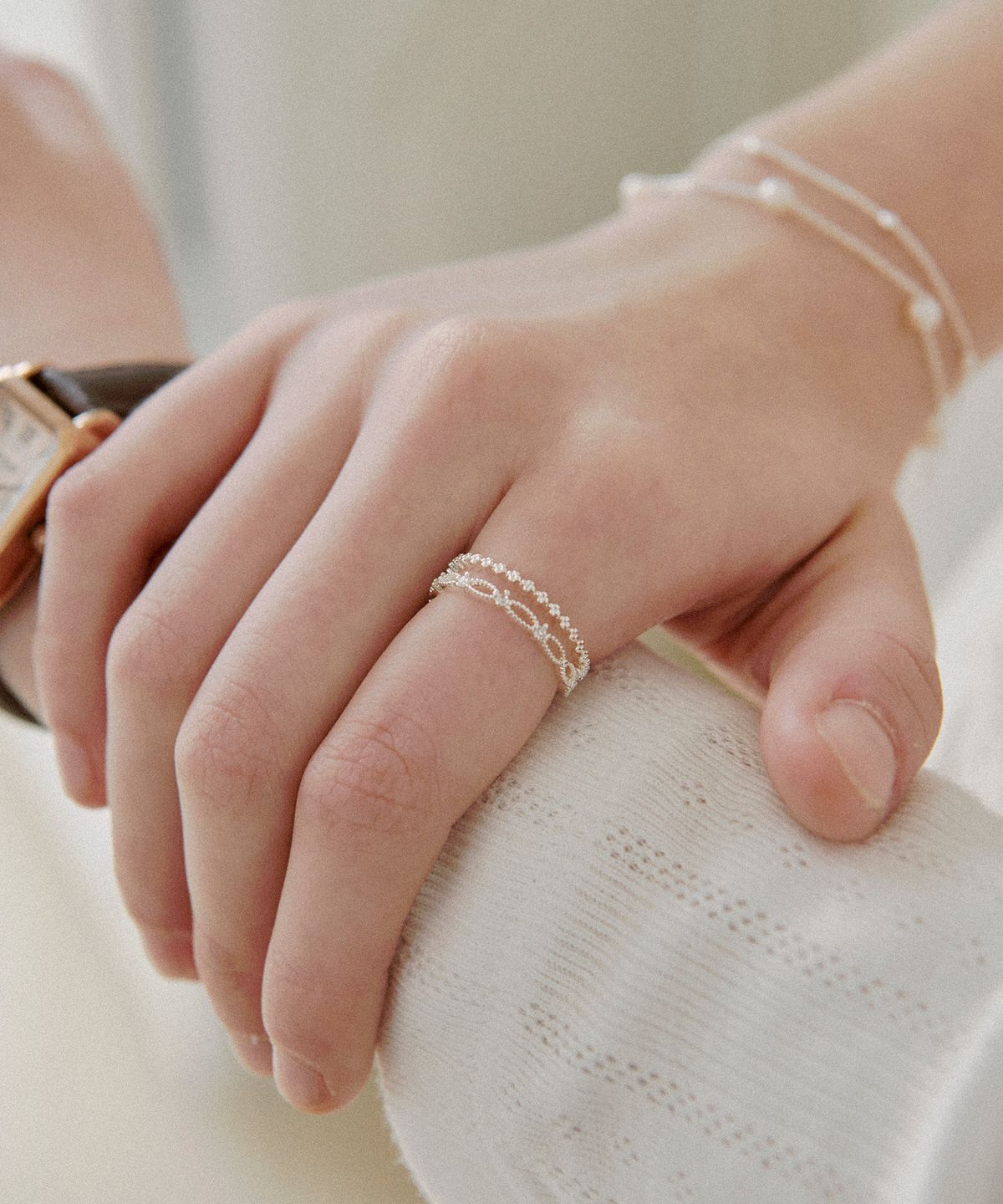 세인트스코트런던(ST.SCOTT LONDON) Lucent Twin Open Ring /STJ-RB1209WG